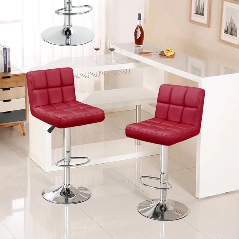 Stallcup Swivel Upholstered Counter Stool with Metal Frame