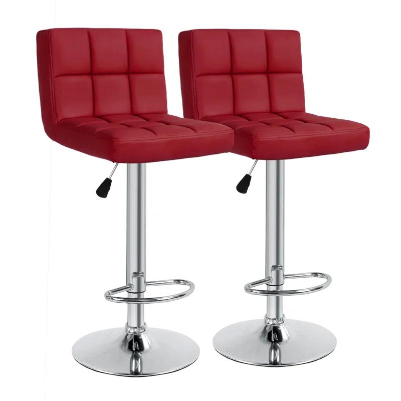 Stallcup Swivel Upholstered Counter Stool with Metal Frame