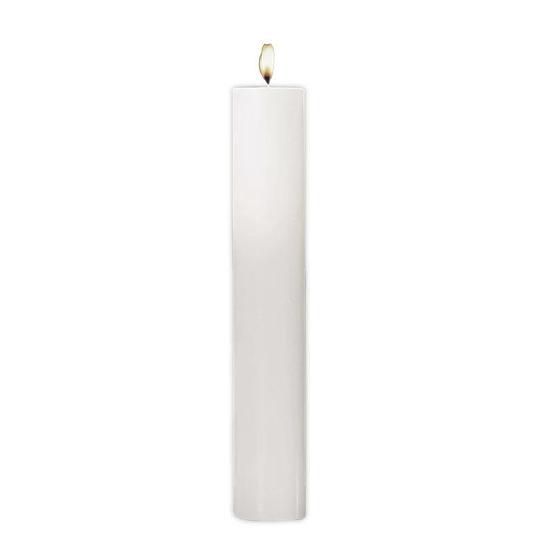 Elegant White Hand-Poured Paraffin Pillar Candle