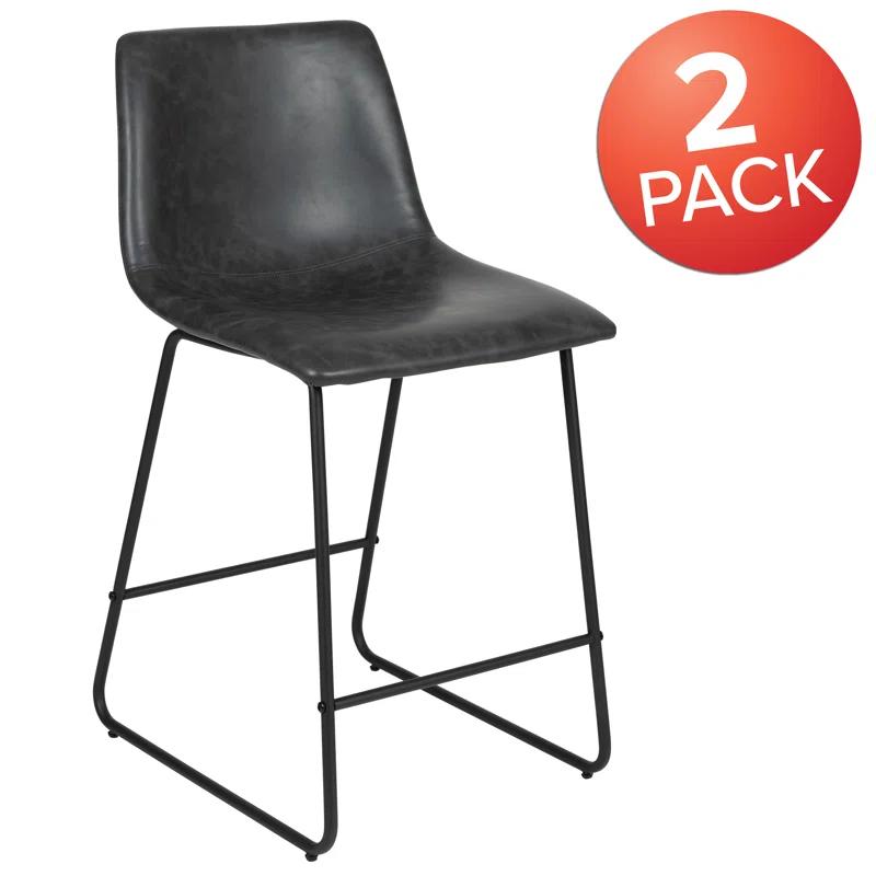 Flash Furniture Ringel Upholstered Counter Stool with Metal Frame
