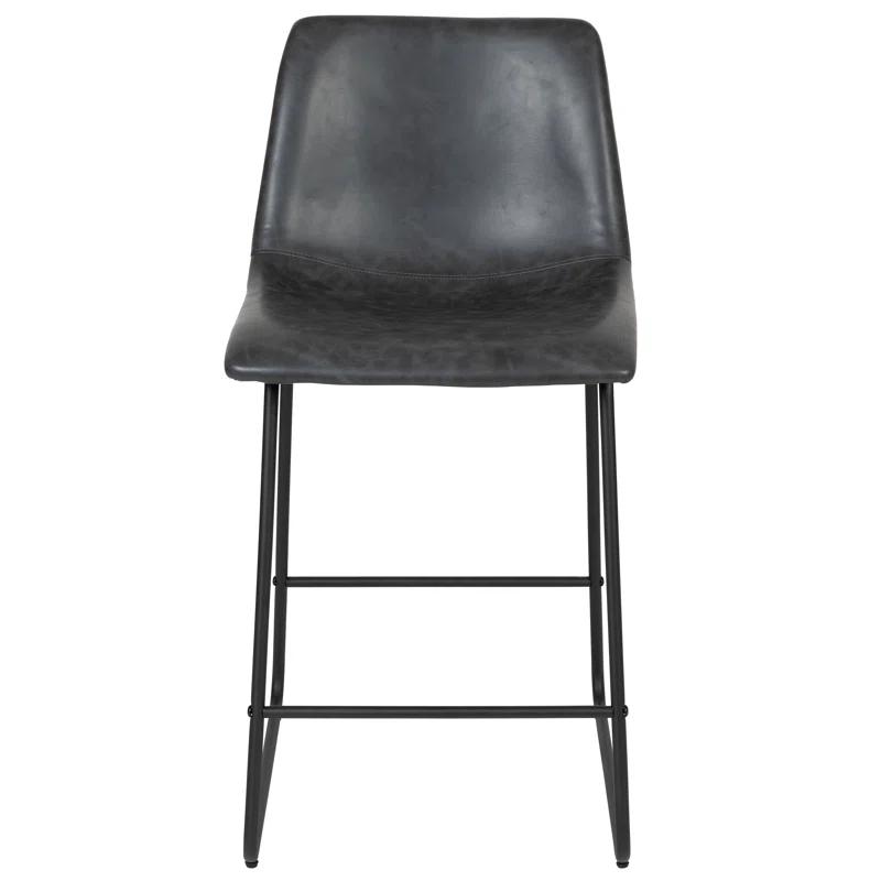 Flash Furniture Ringel Upholstered Counter Stool with Metal Frame