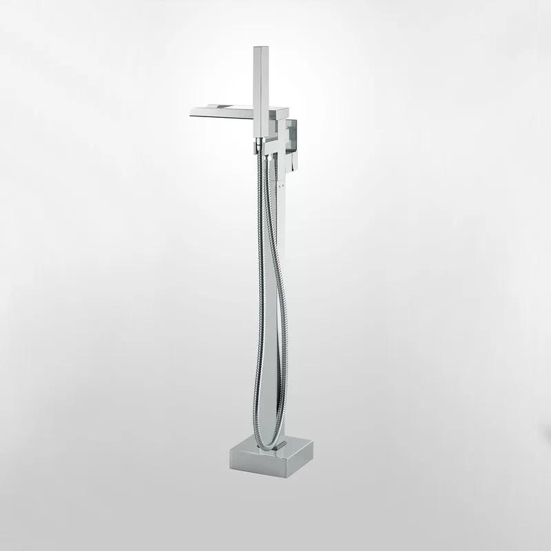 Infinity Chrome 1-Handle High-Arc Freestanding Tub Faucet with Hand Shower