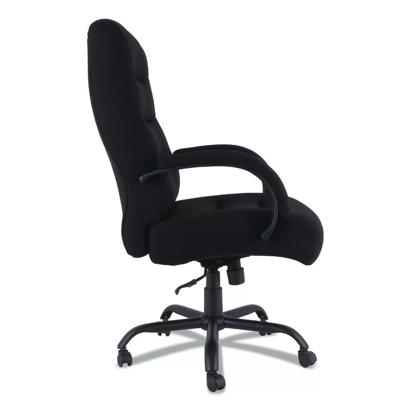 Black Kesson Series Big & Tall Swivel Task Chair with Aluminum Accents