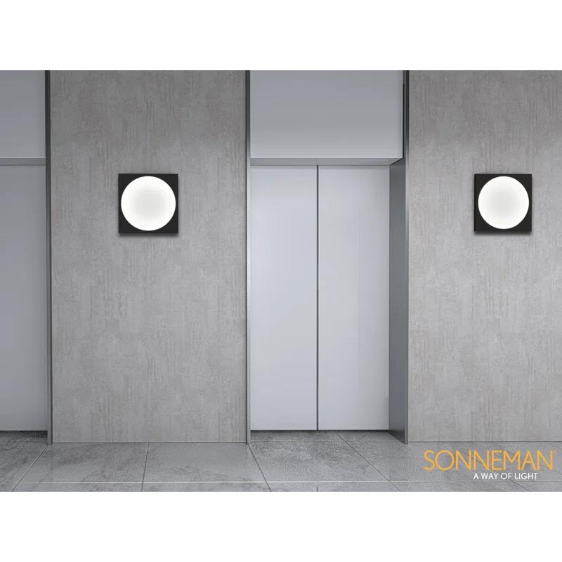 Vuoto 15" Symmetrical Black Aluminum LED Wall Sconce