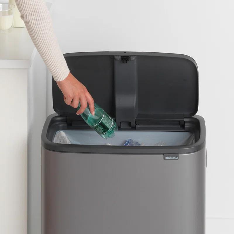 Brabantia Bo Touch Top Trash Can, 16 Gallon