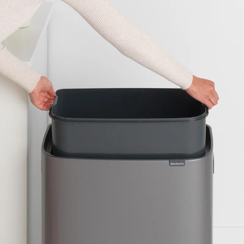 Brabantia Bo Touch Top Trash Can, 16 Gallon