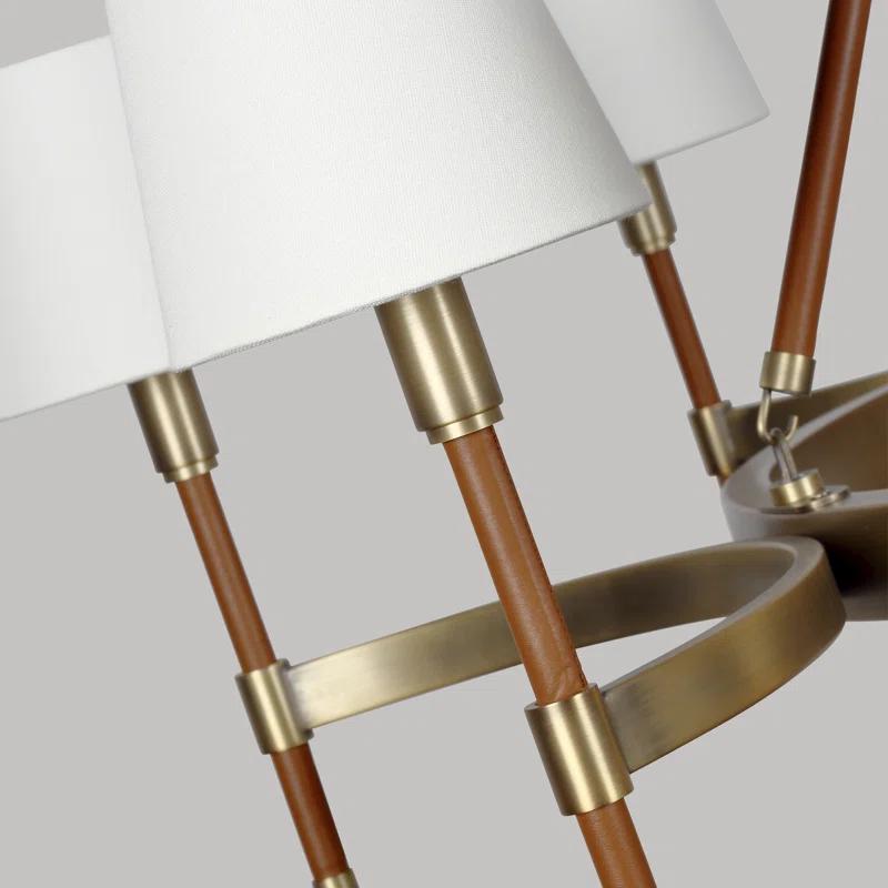 Lauren Ralph Lauren Katie 8 - Light Dimmable Wagon Wheel Chandelier