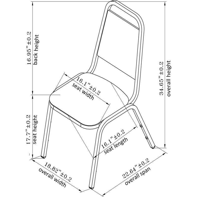 Lorell Banquet Chair with Metal Frame