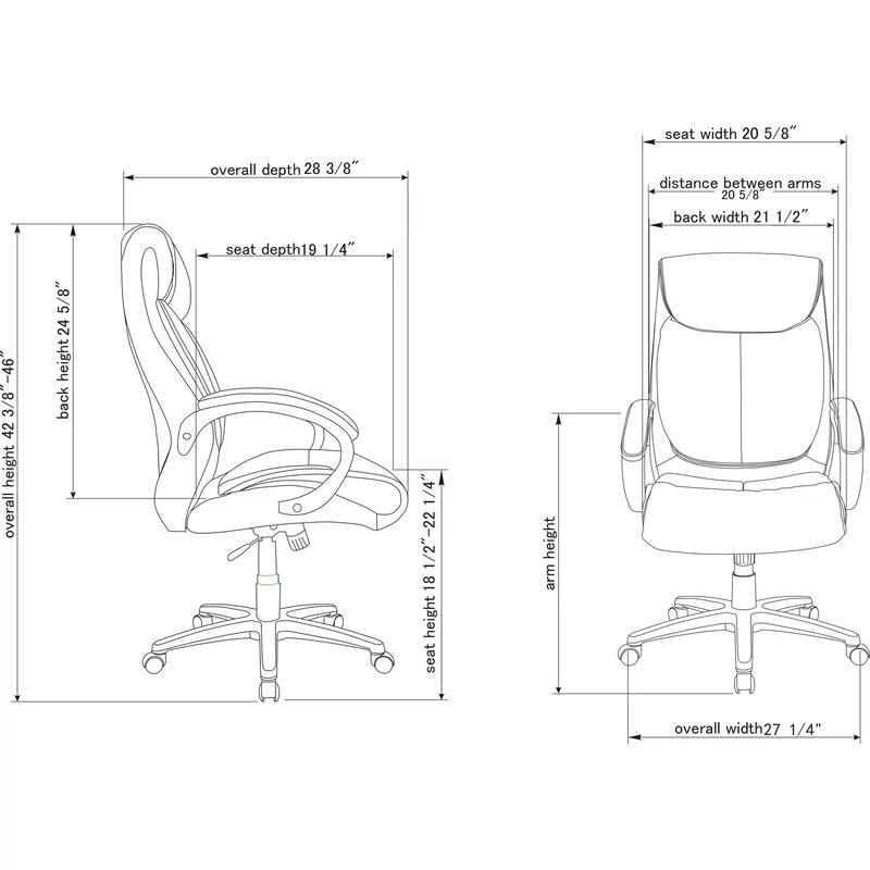 Luxurious Brown Bonded Leather High-Back Swivel Executive Chair