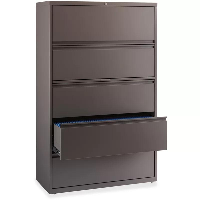 Fortress Series 42" Medium Tone 5-Drawer Lateral File Cabinet