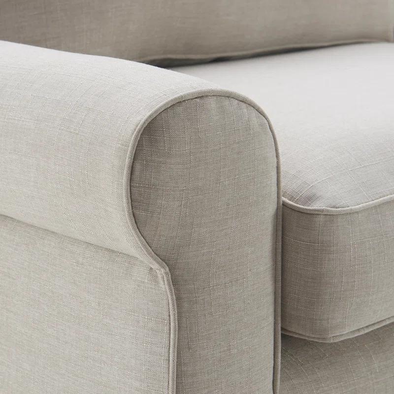 Serta Copenhagen 73" Rolled Arm Sofa, Easy Care Fabric, Soft Pillow Back, Pocket Coil Seat Cushions