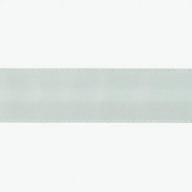 Opal White Linen Tissue Box Cover with Sateen Trim