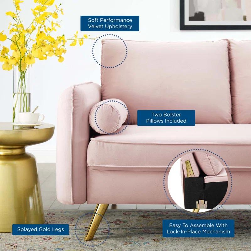 Modway Revive Performance Velvet Loveseat