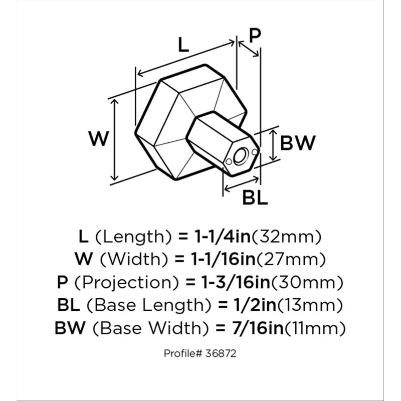 Caliber 1 1/4" Diameter Geometric Knob