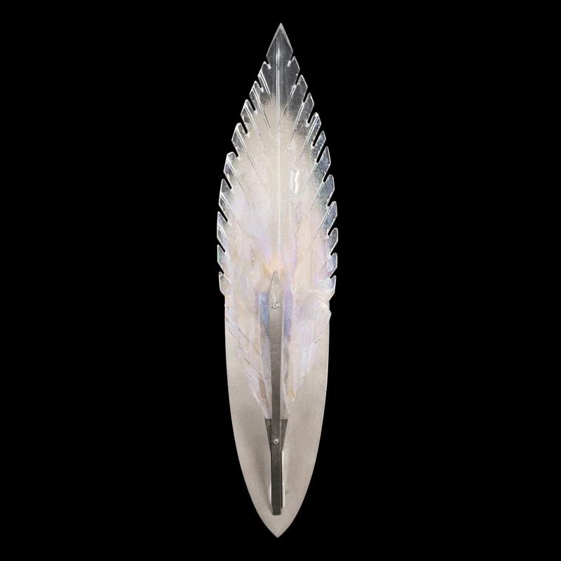 Fine Art Handcrafted Lighting Plume Iron Armed Sconce
