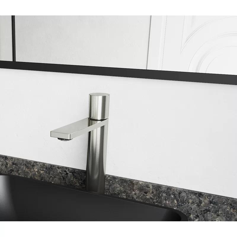 Gotham Sleek Single-Handle Brushed Nickel Vessel Bathroom Faucet