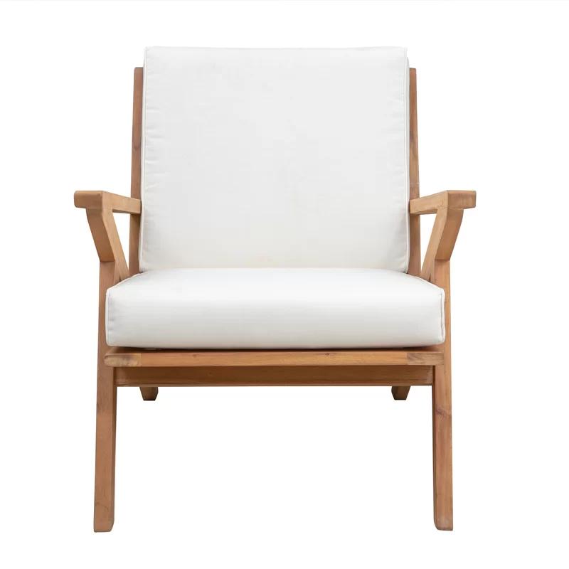 Oslo Midcentury-Modern Scandinavian Cream Cushioned Wooden Chair