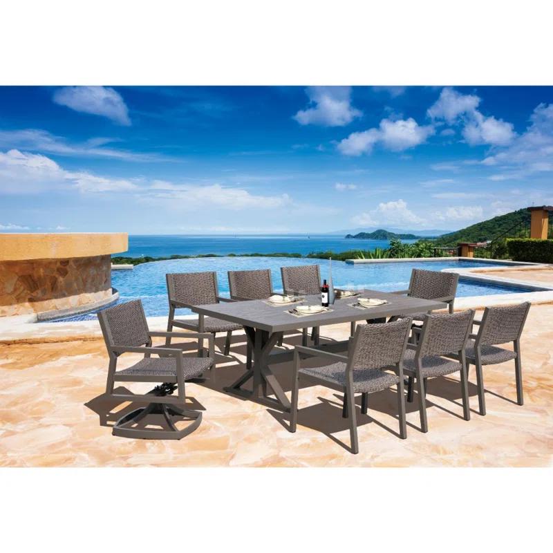Courtyard Casual Furniture Outdoor Dining Armchair with Cushion (Set of 2)