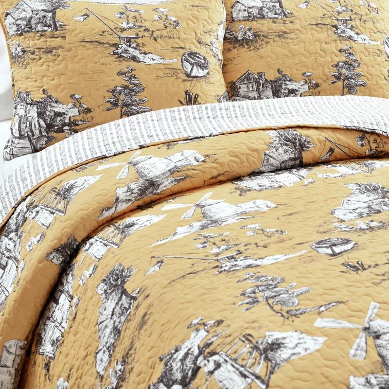 Reyna Reversible Quilt Set (Set of 3)