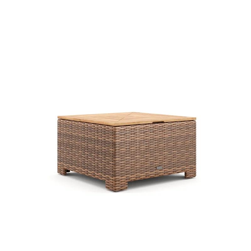 Nico Square Low-Profile Teak Outdoor Chat Table