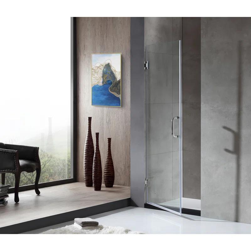 Fellow Series 30" x 72" Hinged Frameless Shower Door