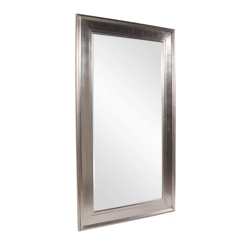 Christian Silver Leaf Rectangular Wall Mirror