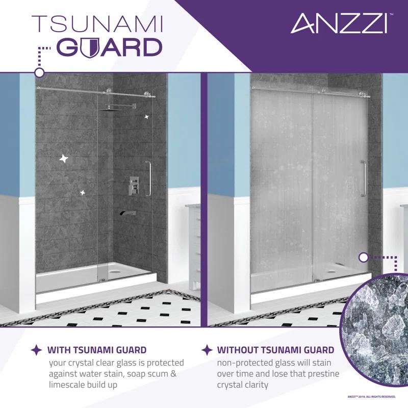 Fellow Series 30" x 72" Hinged Frameless Shower Door