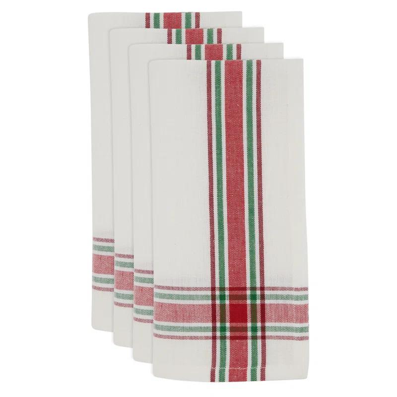 Gracie Oaks Aomame Cotton Plaid Rectangle Napkin (Set of 4)