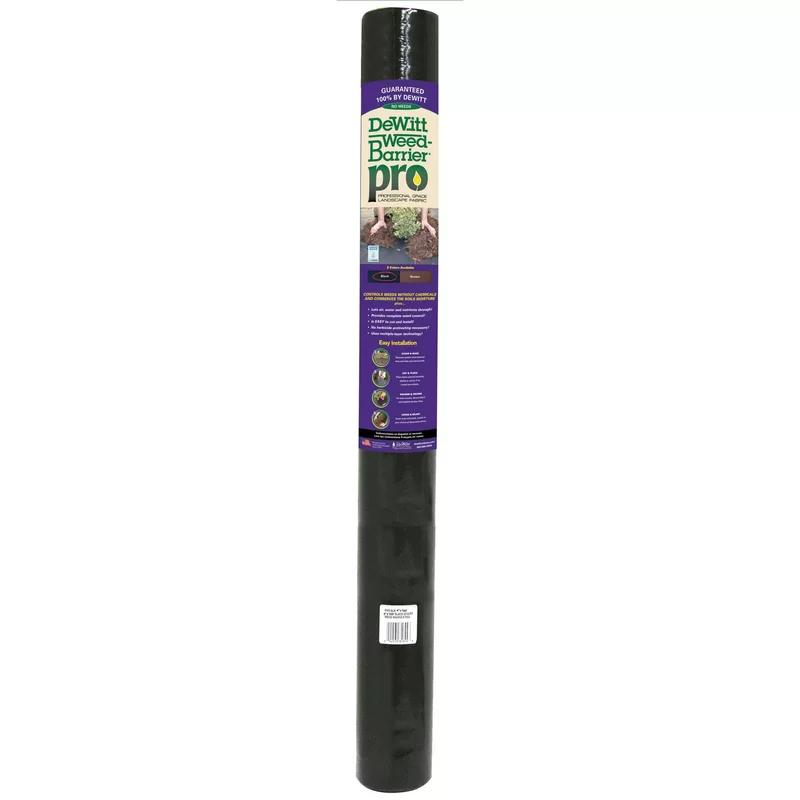 Pro 3-Oz Black Polypropylene 48.2'' Weed Barrier Landscape Fabric