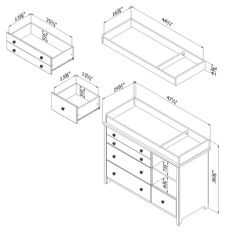 Little Smileys Changing Table Dresser