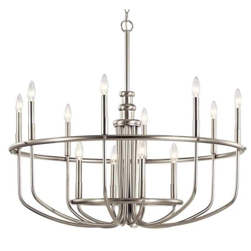 Kuzey 12 - Light Wagon Wheel Chandelier