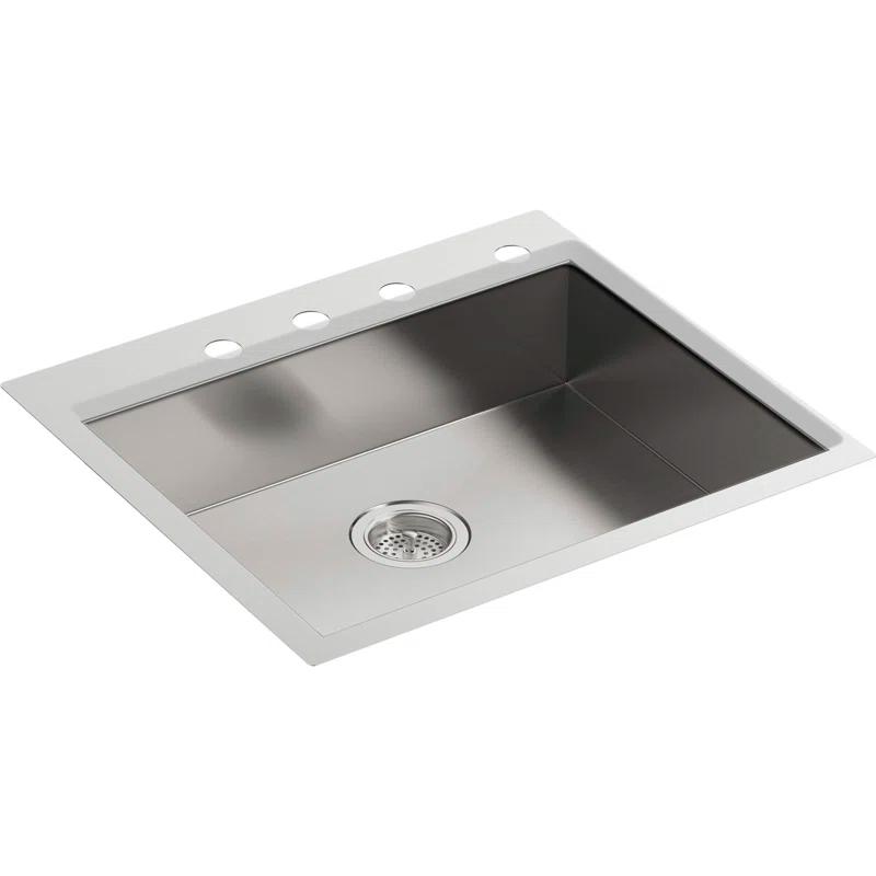 Vault 24-In X 18-1/4-In X 6-1/4-In Undermount Single-Bowl Kitchen Sink