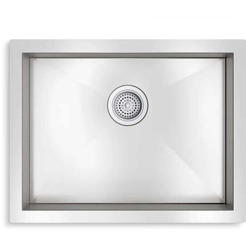 Vault 24-In X 18-1/4-In X 6-1/4-In Undermount Single-Bowl Kitchen Sink