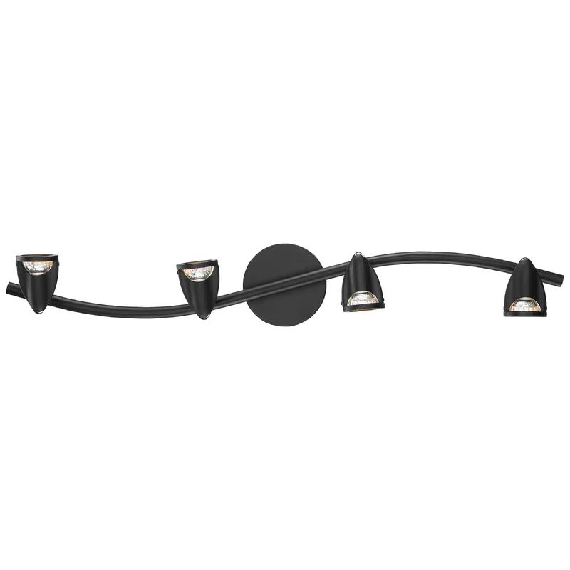 Cobra 33'' Black Metal 4-Light LED Track Lighting Kit