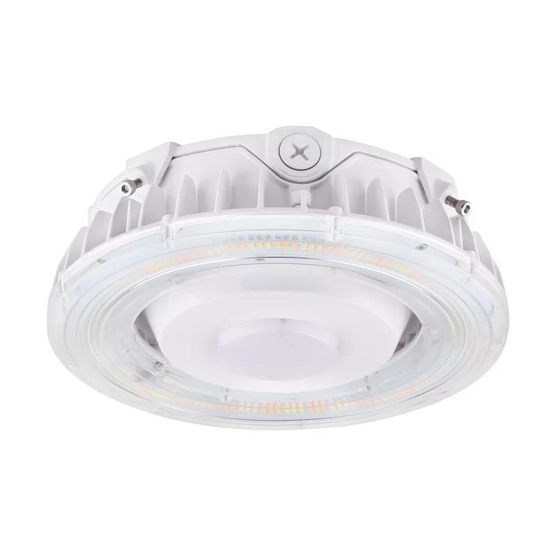 Sleek 10'' White Aluminum LED Canopy Light with Adjustable Color Temperature