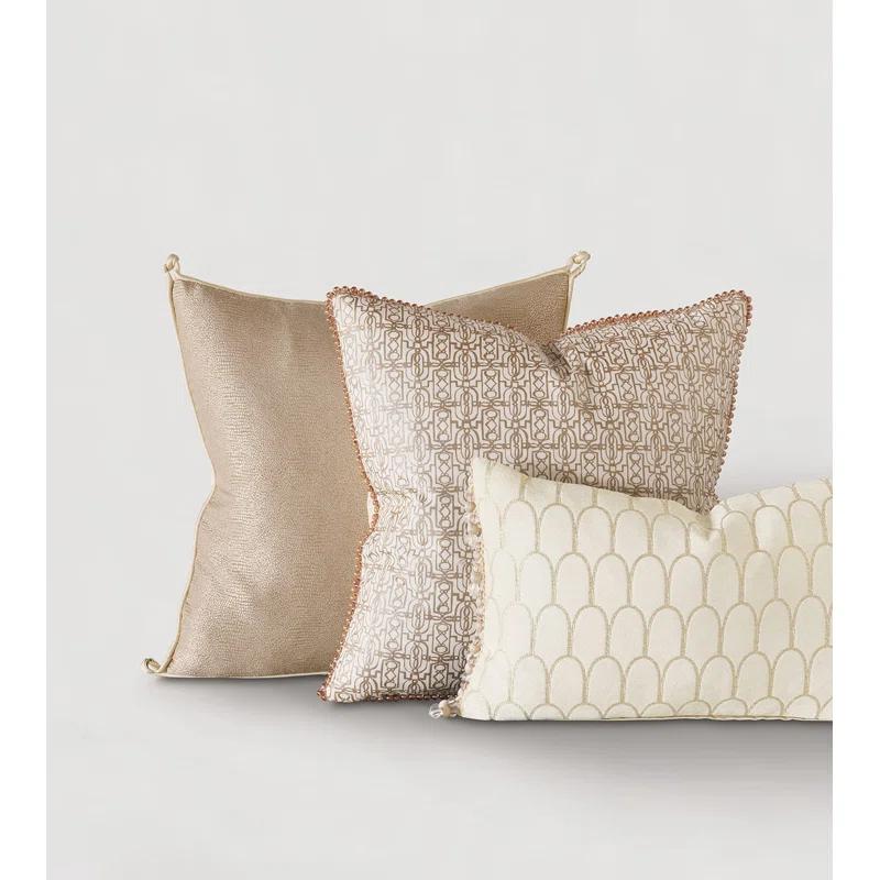 Eastern Accents Halo Appliqued Cotton Throw Pillow