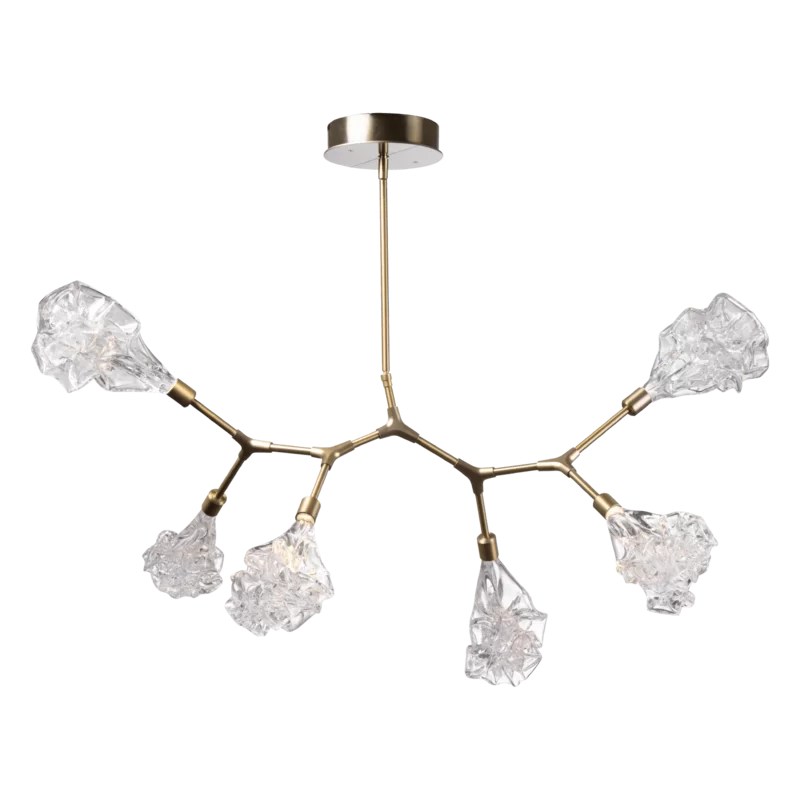 Bronze 6-Light Sputnik Modern Branch Linear LED Chandelier