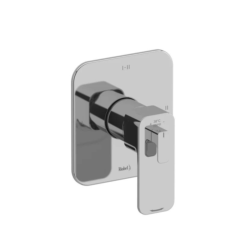 Equinox Chrome Wall-Mounted Lever Thermostatic Valve Trim