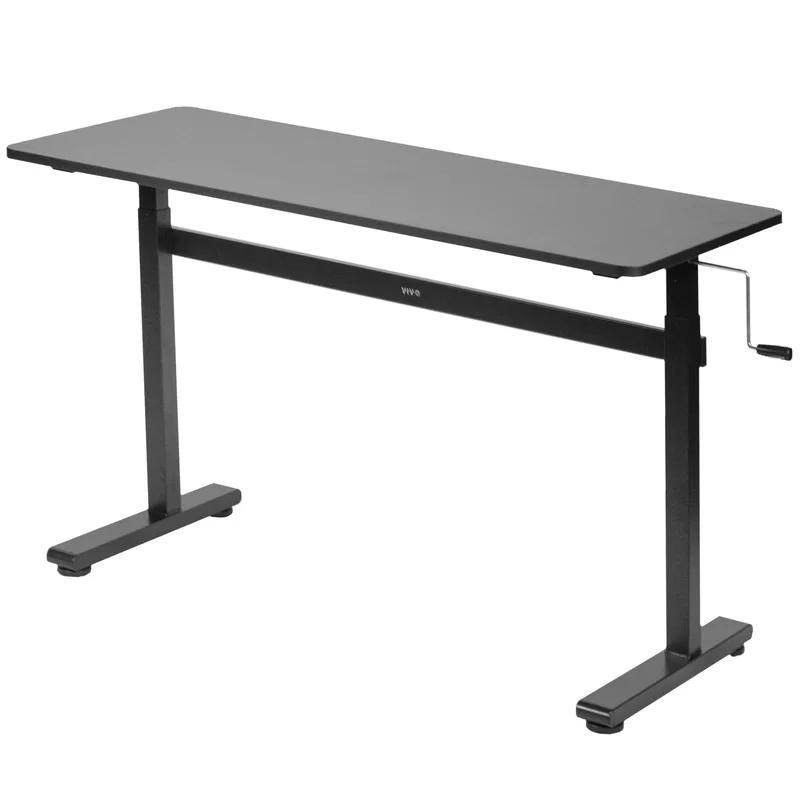 Modern Alloy Steel 55" Black Adjustable Standing Desk
