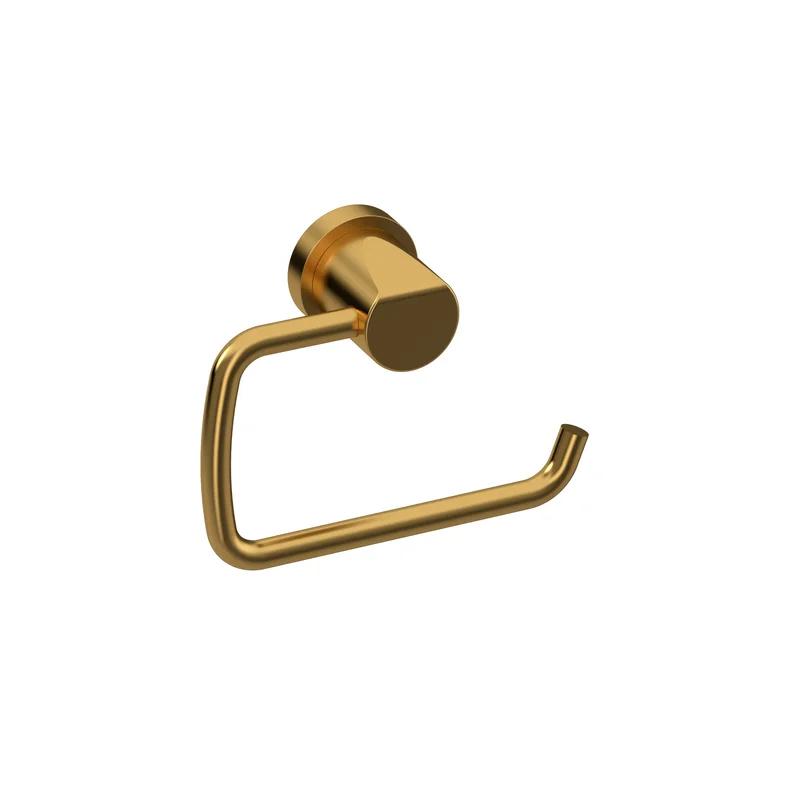 Parabola Euro Style 6" Wall Mount Toilet Paper Holder in Brushed Gold