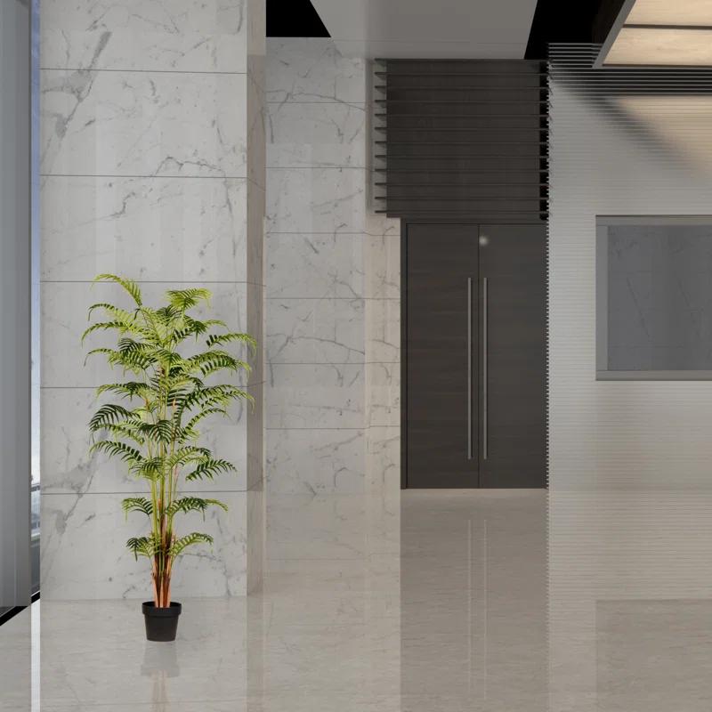 Birch Lane™ Madie 70" Artificial Potted Fern Palm Real Touch Leaves