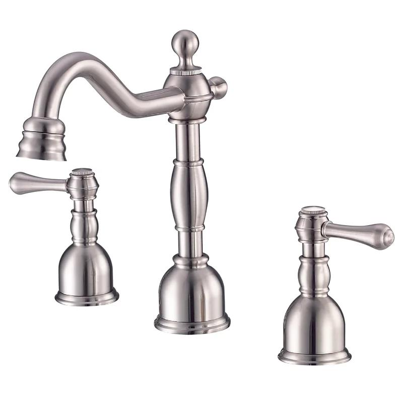 Sleek 7.5" Brushed Nickel Modern Widespread Bathroom Faucet