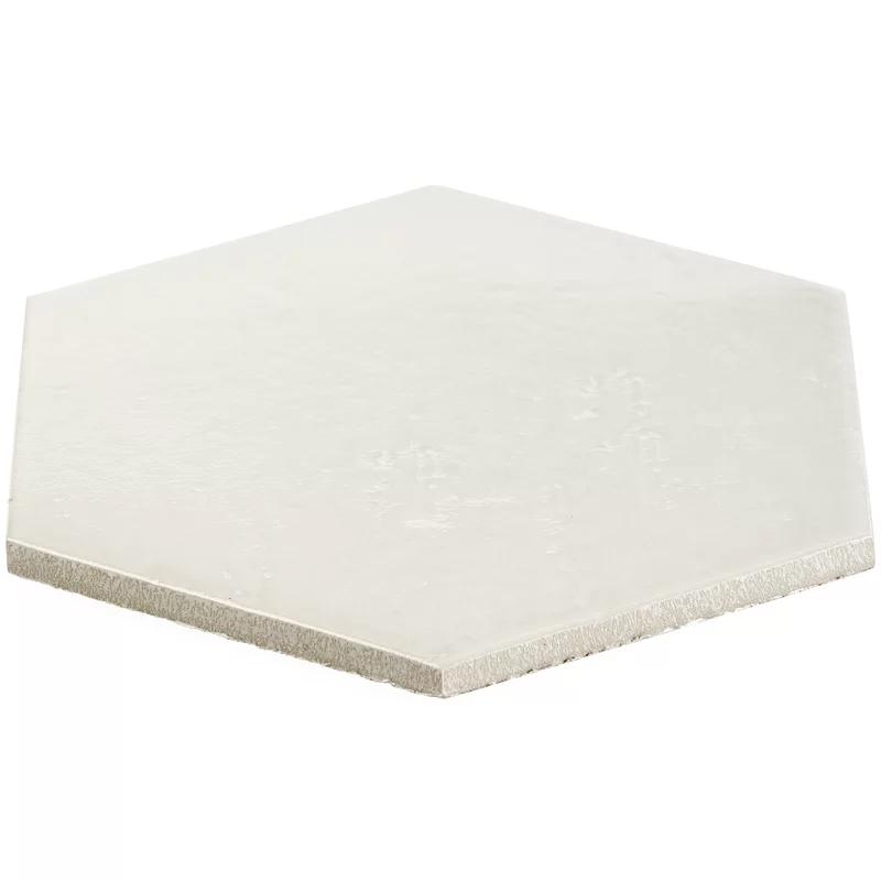 Triton Beige Glossy Hexagon Porcelain Shower Tile