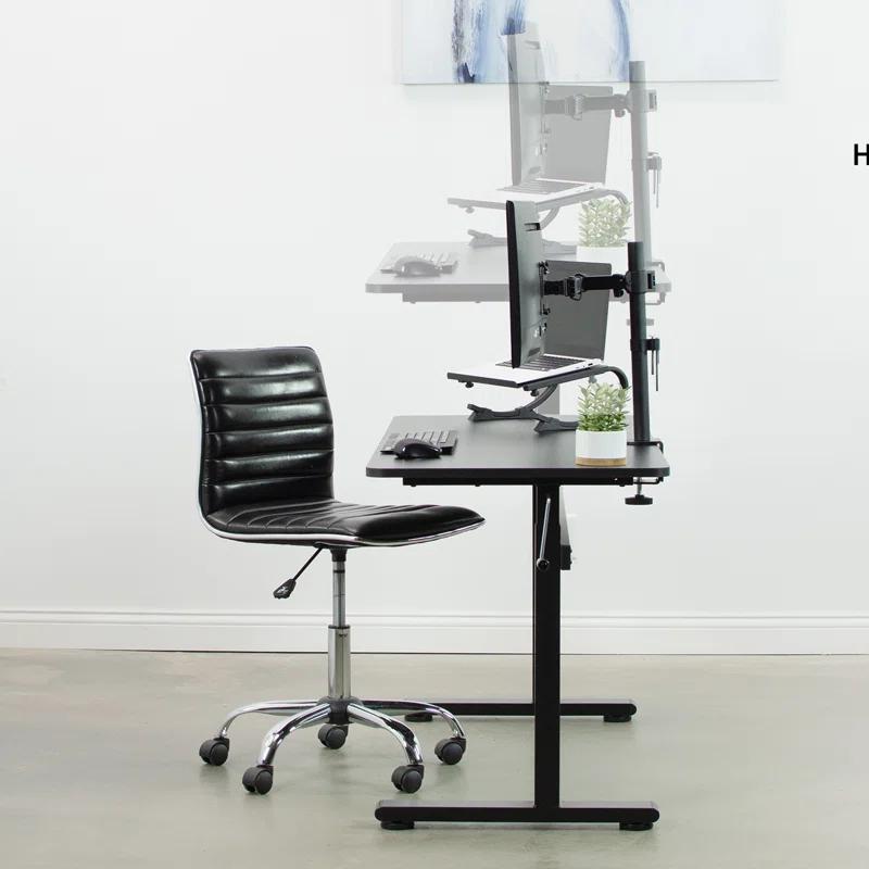 Vivo 55" x 24" Crank Height Adjustable Desk
