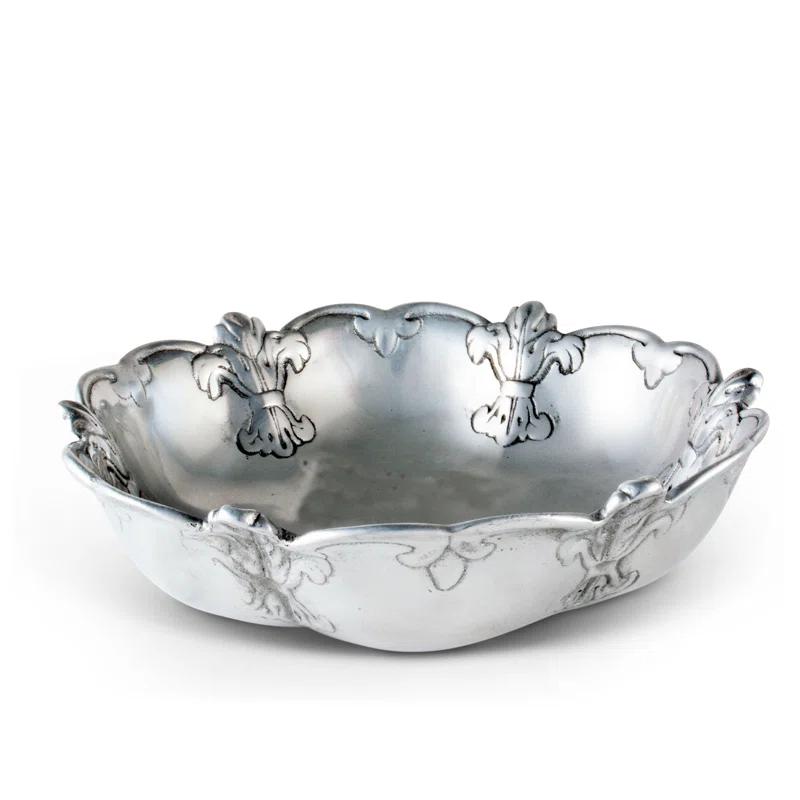 Arthur Court Designs Arthur Court Designs Fleur De Lis Aluminum Serving Bowl