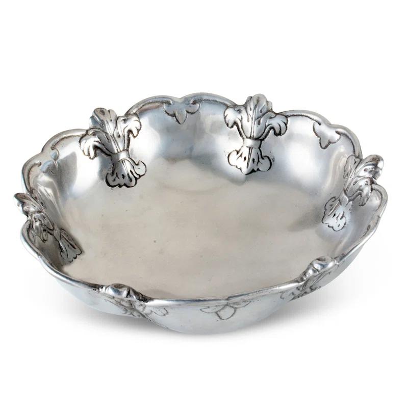Arthur Court Designs Arthur Court Designs Fleur De Lis Aluminum Serving Bowl