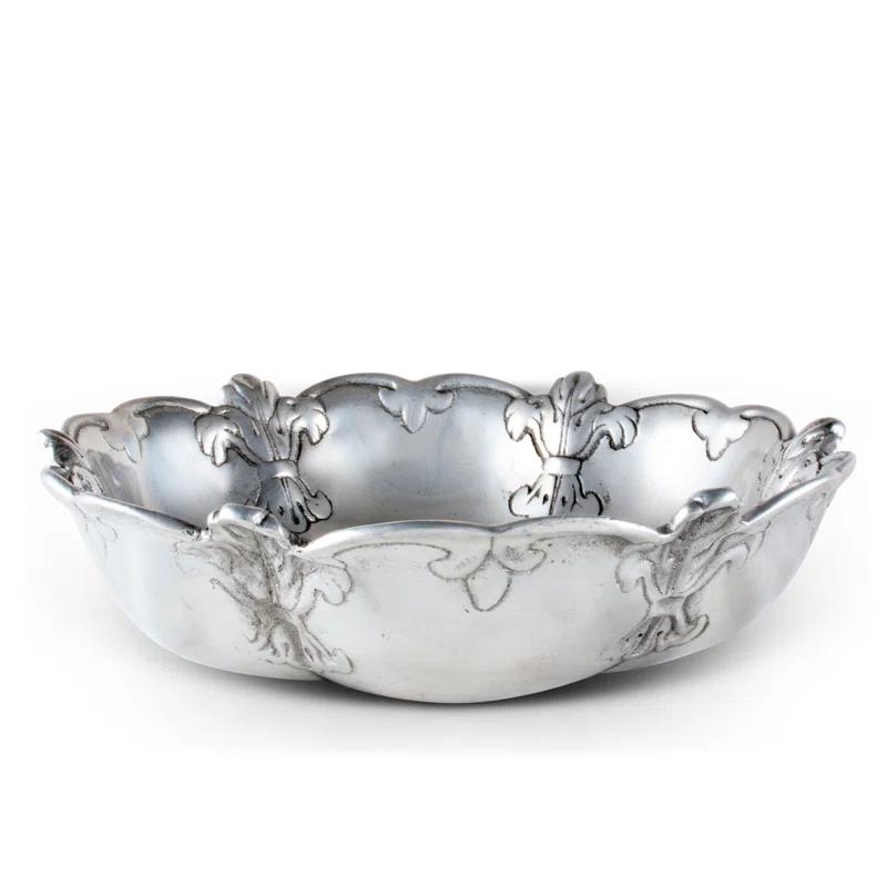 Arthur Court Designs Arthur Court Designs Fleur De Lis Aluminum Serving Bowl