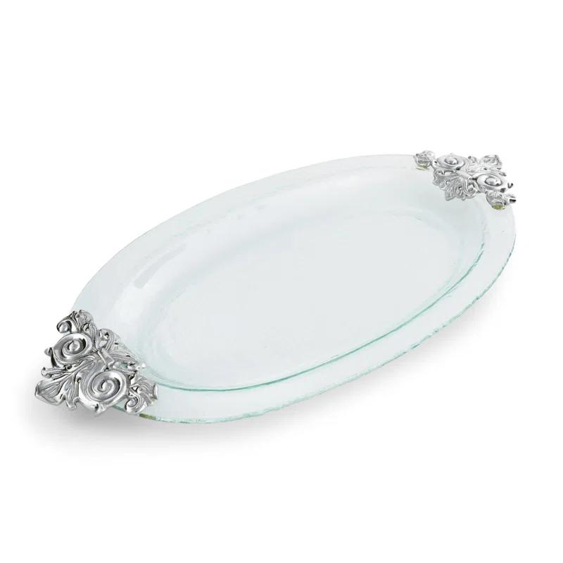 Arthur Court Designs Arthur Court Designs Fleur De Lis Glass Platter