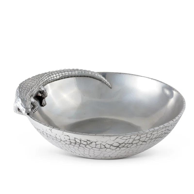 Arthur Court Designs Arthur Court Designs Alligator Aluminum Serving Bowl