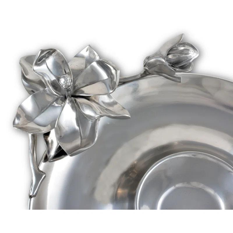 Arthur Court Designs Arthur Court Designs Magnolia Aluminum Chips And Dip Platter